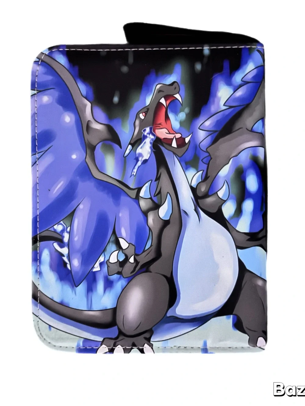 Blue & Orange Dragon trading card Sleeve with Charizard